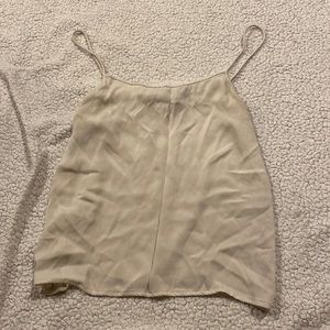 Cream colored silk blouse